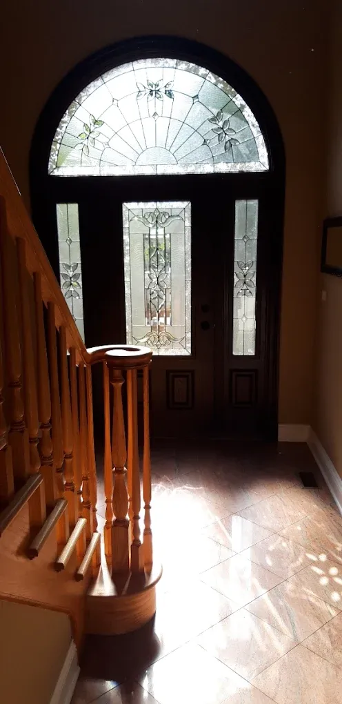 Entry door replacement elmhurst arched transom — completed home improvement project by Durabuilt Home Improvements in the Elmhurst, Illinois area
