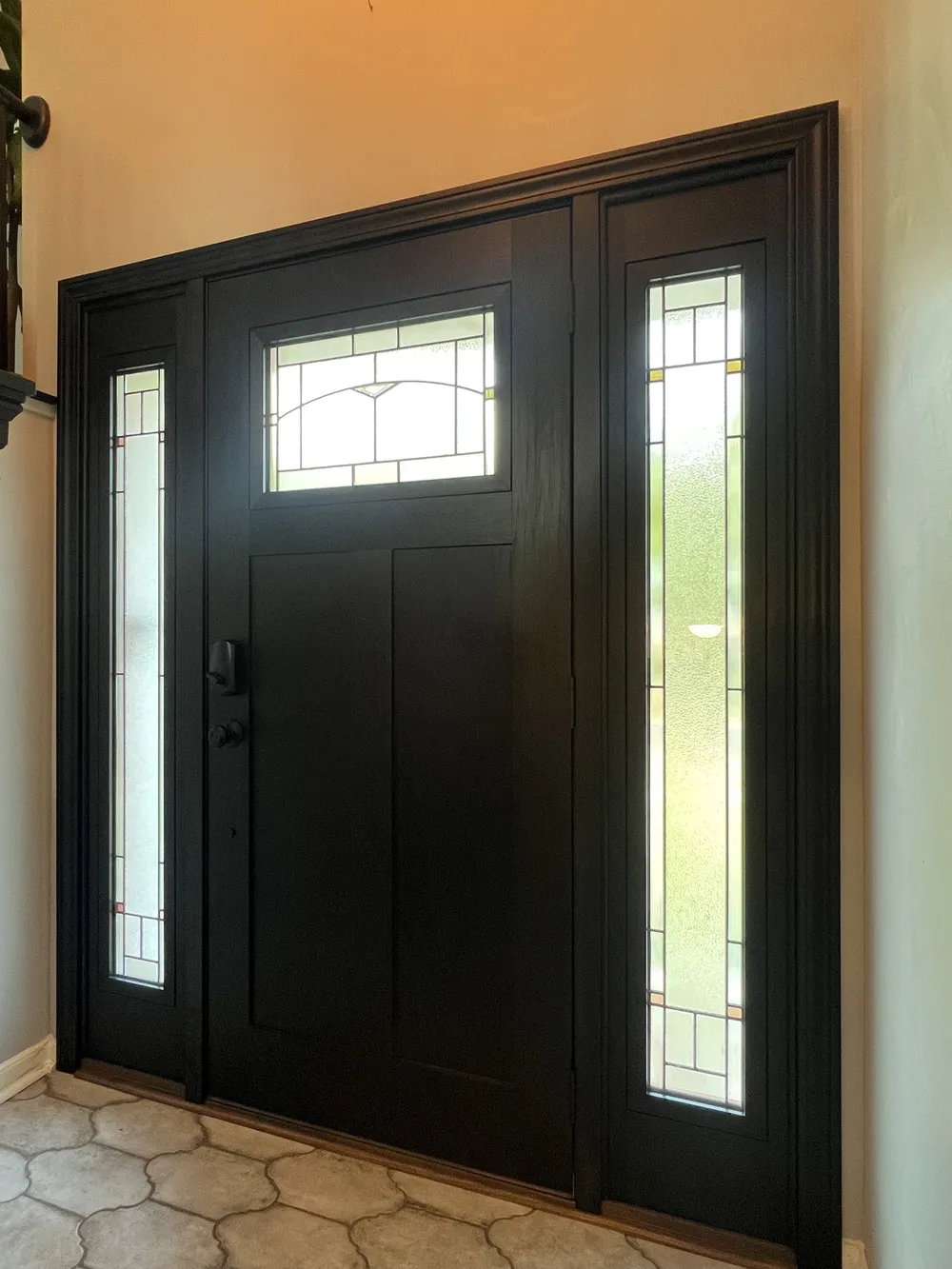 Entry door replacement elmhurst after — completed home improvement project by Durabuilt Home Improvements in the Elmhurst, Illinois area