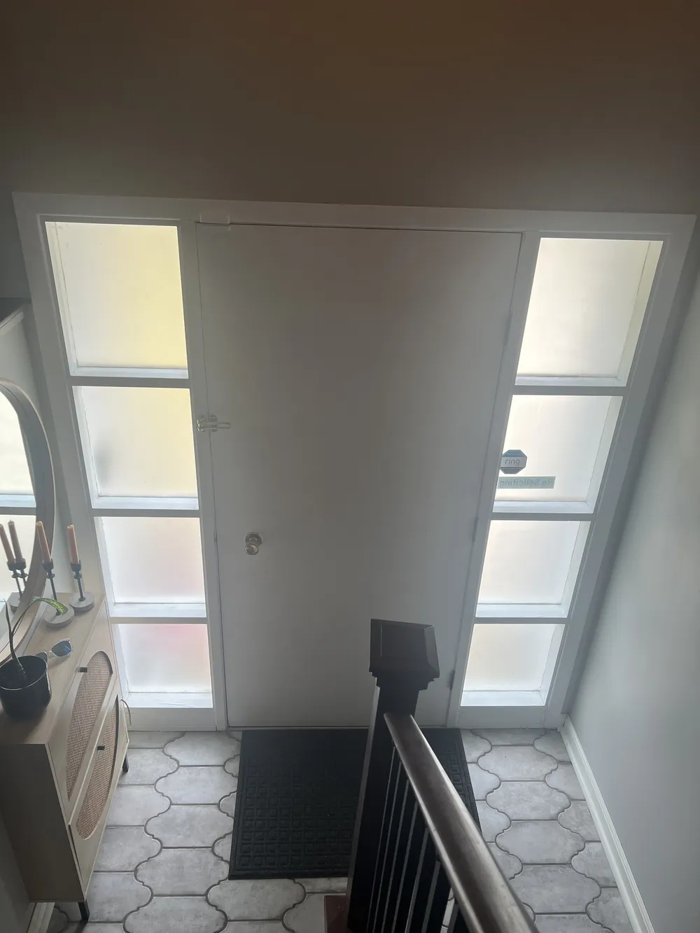 Entry door replacement elmhurst before — completed home improvement project by Durabuilt Home Improvements in the Elmhurst, Illinois area