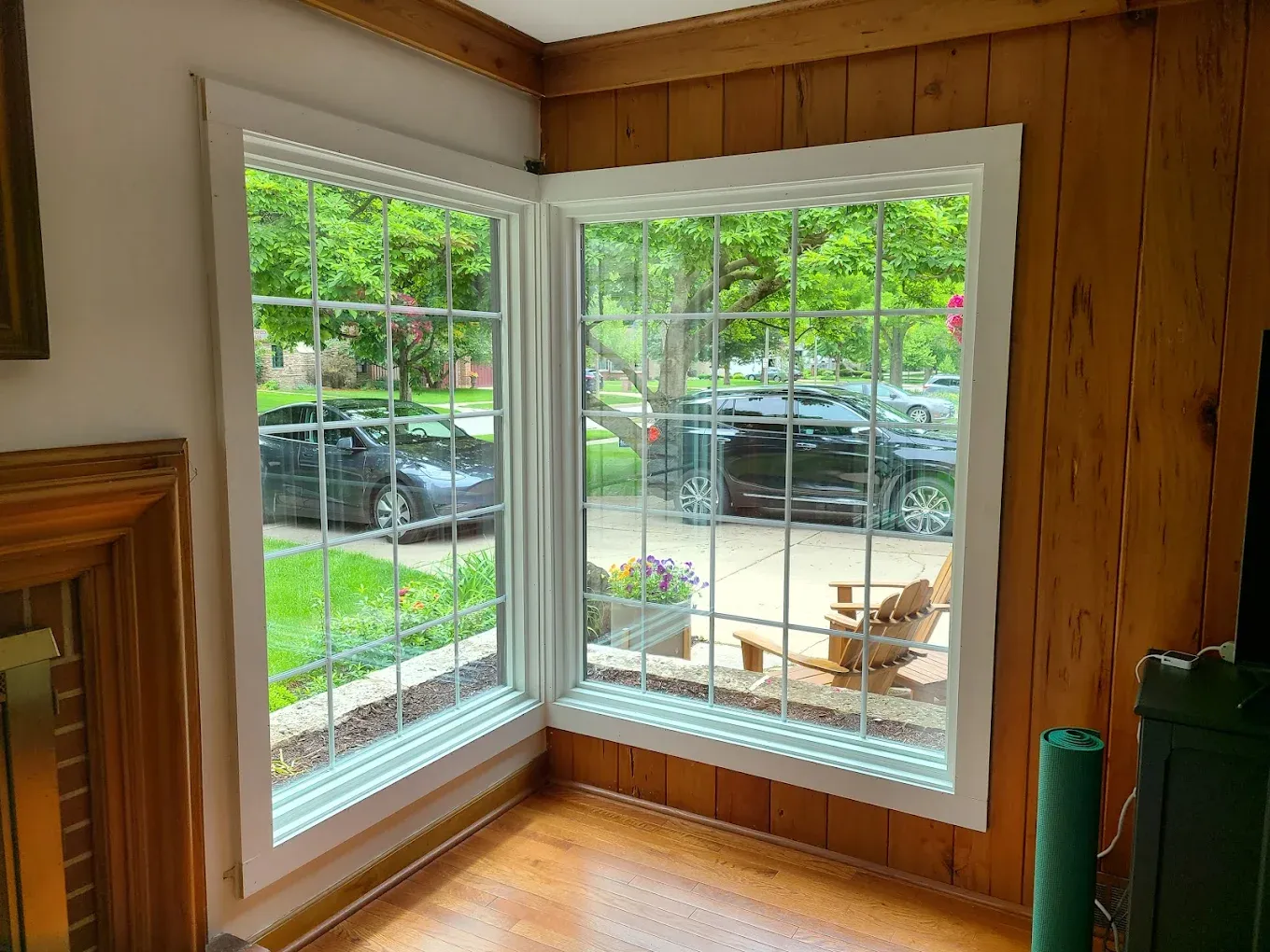 Bay window replacement elmhurst interior — completed home improvement project by Durabuilt Home Improvements in the Elmhurst, Illinois area