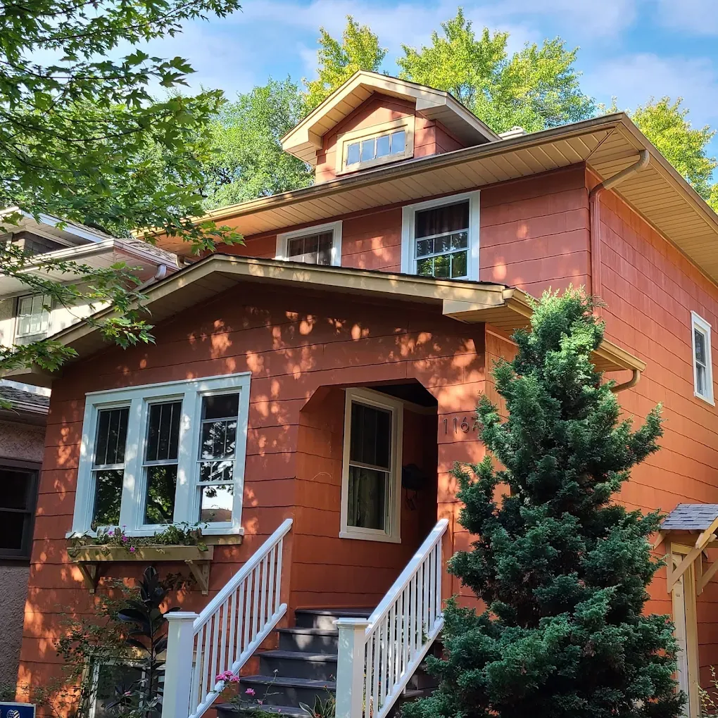 Replacement windows elmhurst brick craftsman — completed home improvement project by Durabuilt Home Improvements in the Elmhurst, Illinois area
